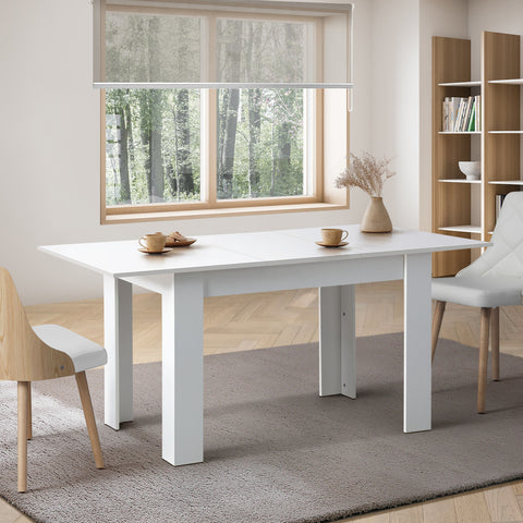 160cm Extendable Dining Table Cafe Table White