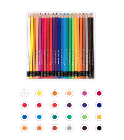 Erasable Color Pencil with Eraser 24 Colours