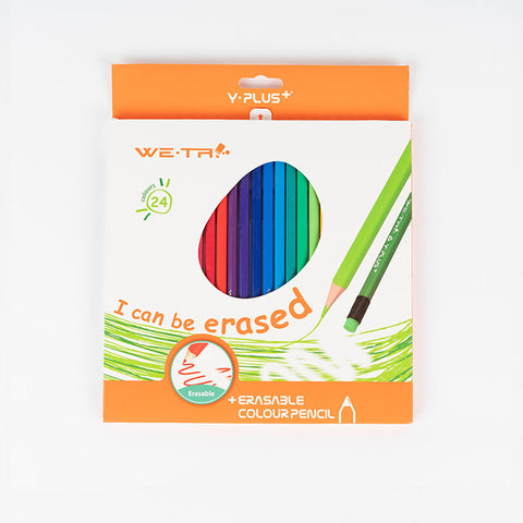 Erasable Color Pencil with Eraser 24 Colours