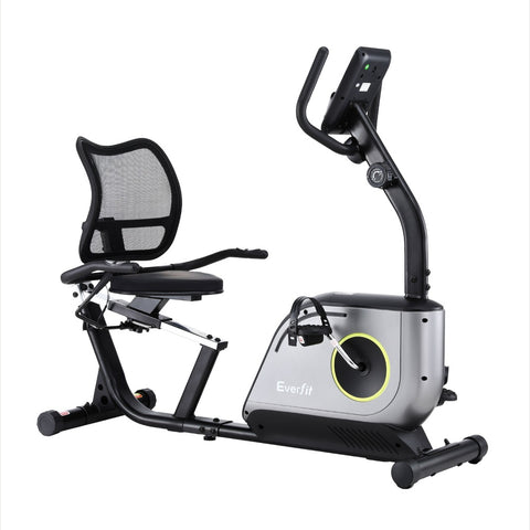 Recumbent Exercise Bike Magnetic Cycling Mesh Chair 120kg Loading