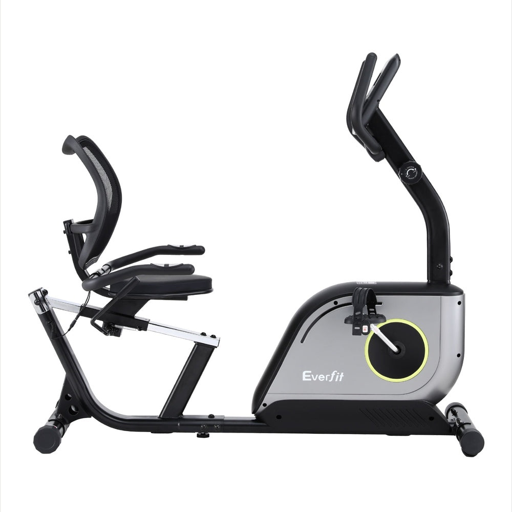 Recumbent Exercise Bike Magnetic Cycling Mesh Chair 120kg Loading