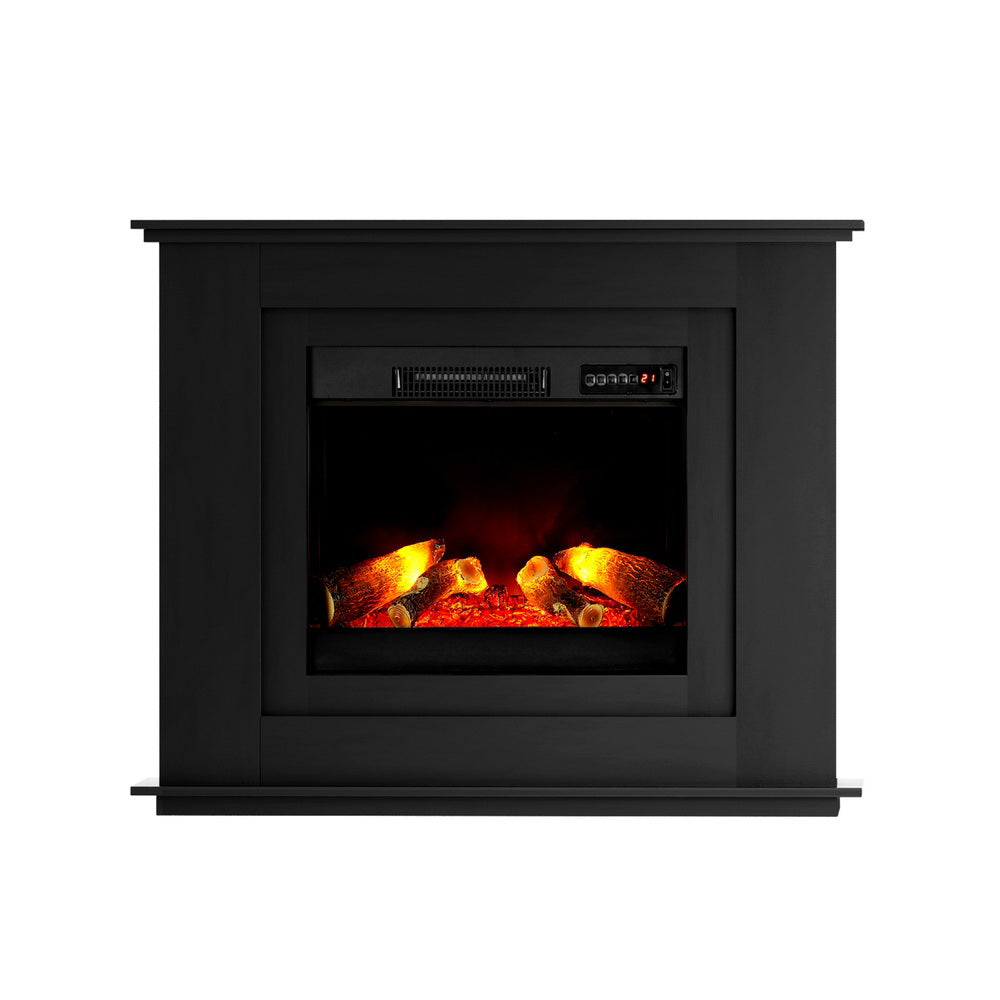 Devanti 2000W Electric Fireplace Mantle Portable Fire Log Wood Heater 3D Flame Effect