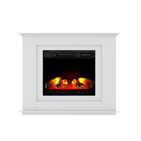 Devanti 2000W Electric Fireplace Mantle Portable Fire Log Wood Heater 3D Flame Effect