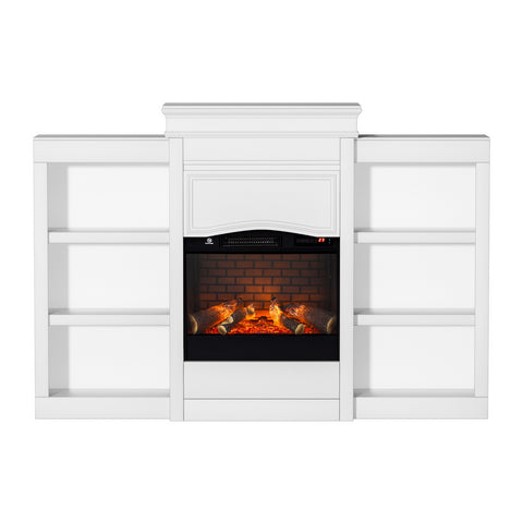 2000W Electric Fireplace Fire Heater White