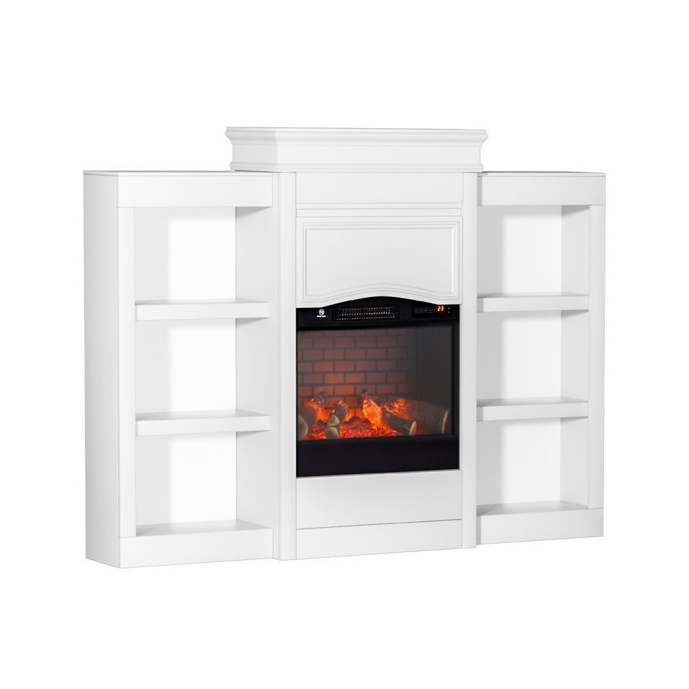 2000W Electric Fireplace Fire Heater White