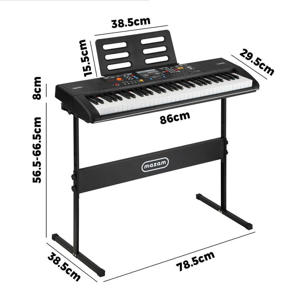 Mazam 61 Keys Electronic Piano Keyboard Electric Keyboards Beginner Kids Gift