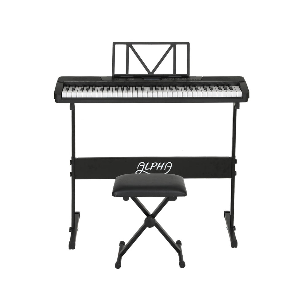 61-Key Digital Piano Keyboard with Stand & Stool