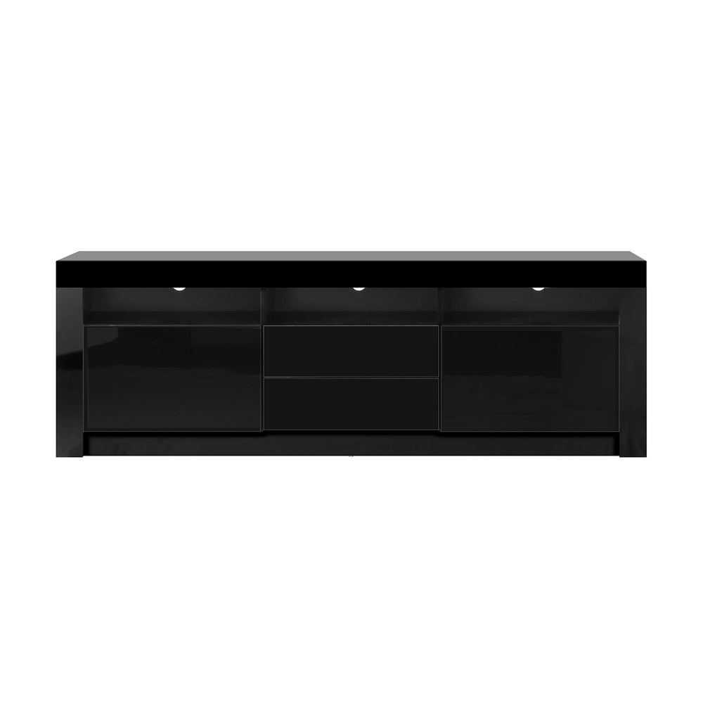 TV Cabinet Entertainment Unit Stand LED RGB Gloss Furniture White/Black