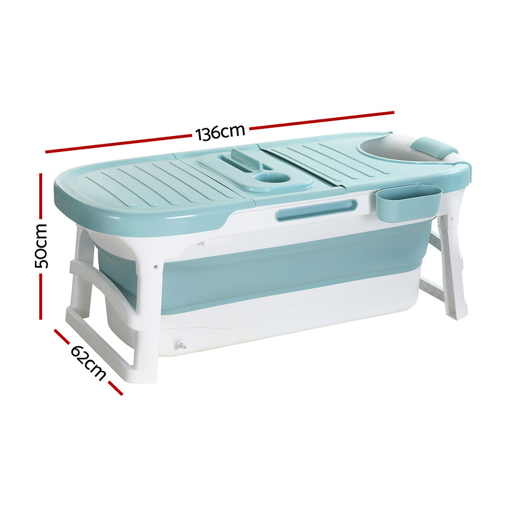 Foldable Bathtub Portable Folding Water Spa 136X62Cm