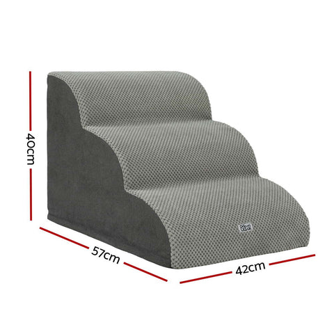 Dog Ramp Steps Foam 3/4 Tier Pet Stairs For Bed Sofa Car Portable Indoor