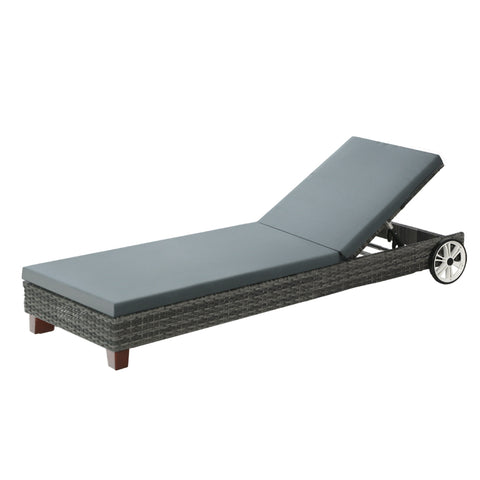 Grey Patio Day Bed With Wheels