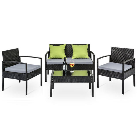 Wicker Lounge Setting Patio Furniture