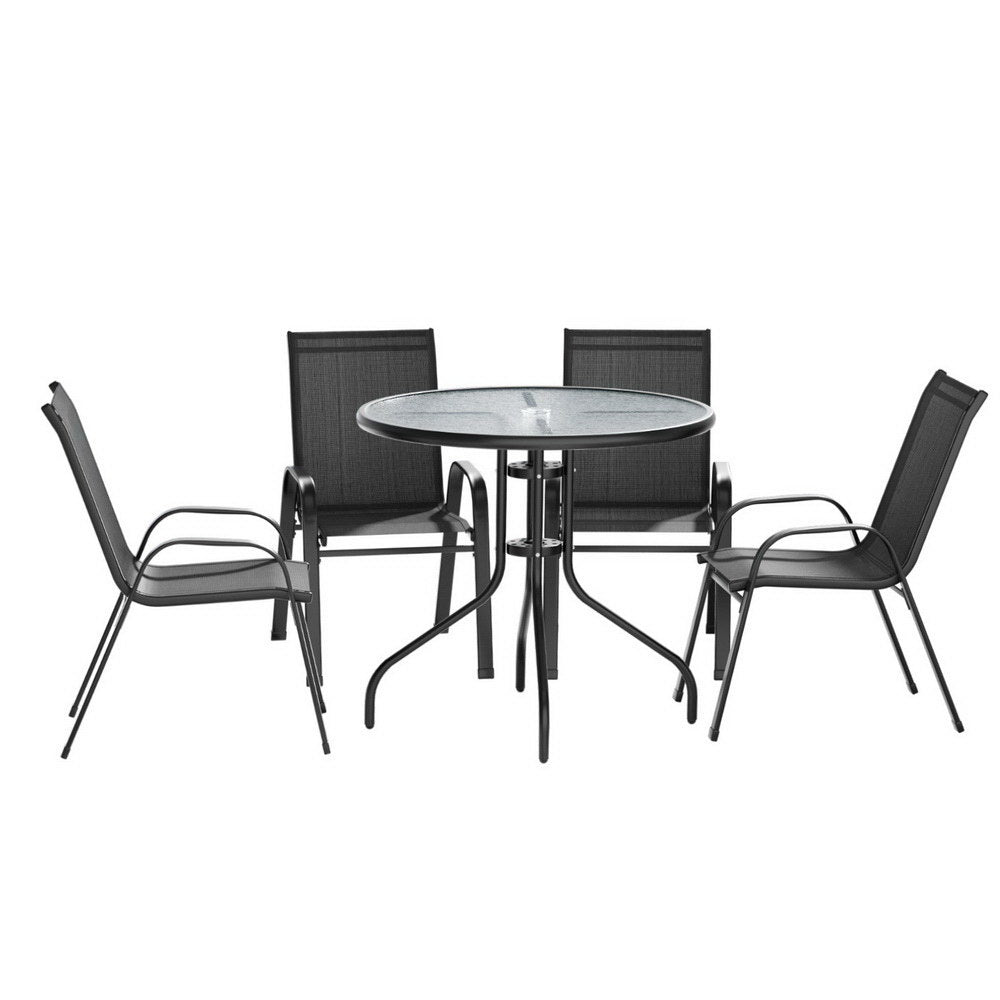 Elegant Outdoor Dining Set - Table & Chairs