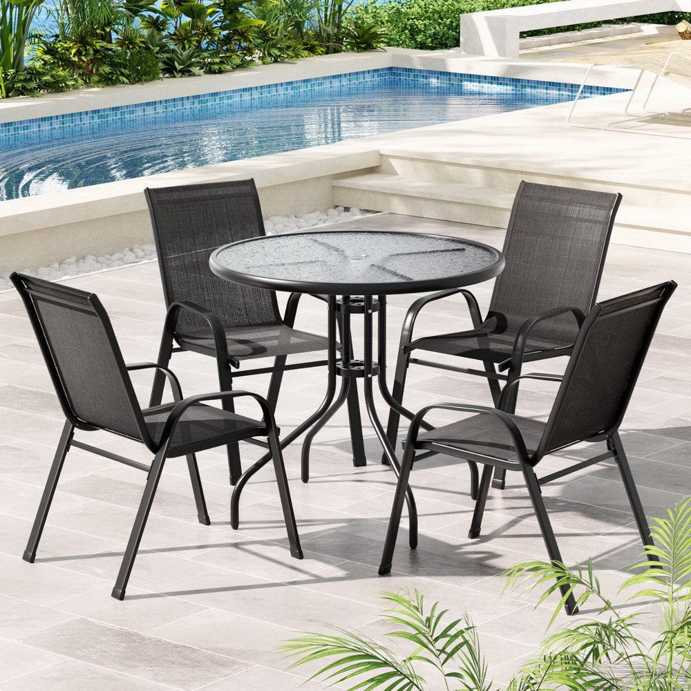 Elegant Outdoor Dining Set - Table & Chairs