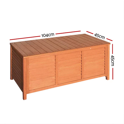 Outdoor Storage Bench Box 210L Wooden Patio Garden Chair Seat