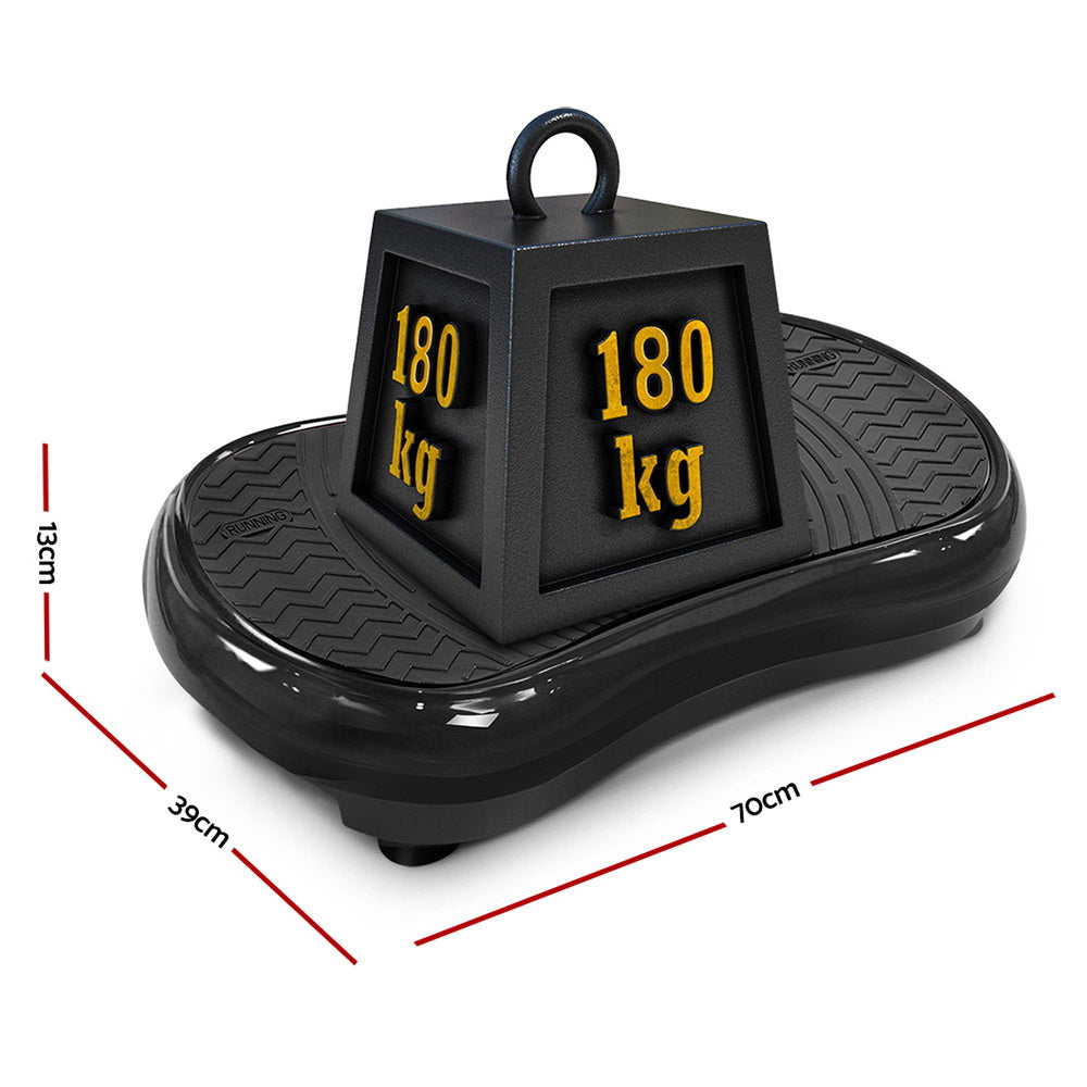 Vibration Machine Platform Vibrator Resistance Rope Home Fitness Black