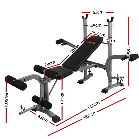 Weight Bench 8 in 1 Bench Press Adjustable Home Gym Station 200kg