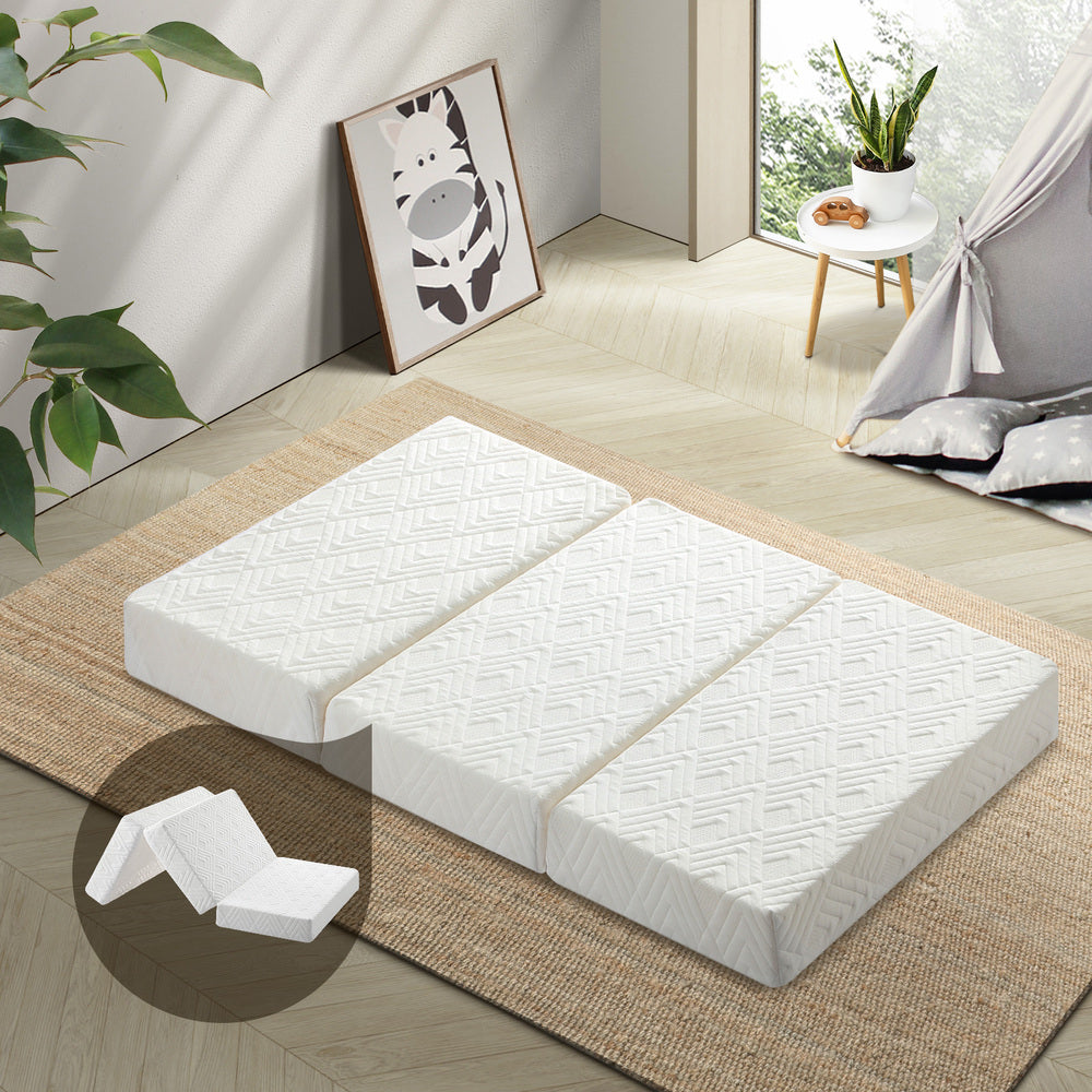 Folding Mattress 3-Fold Foldable Foam White