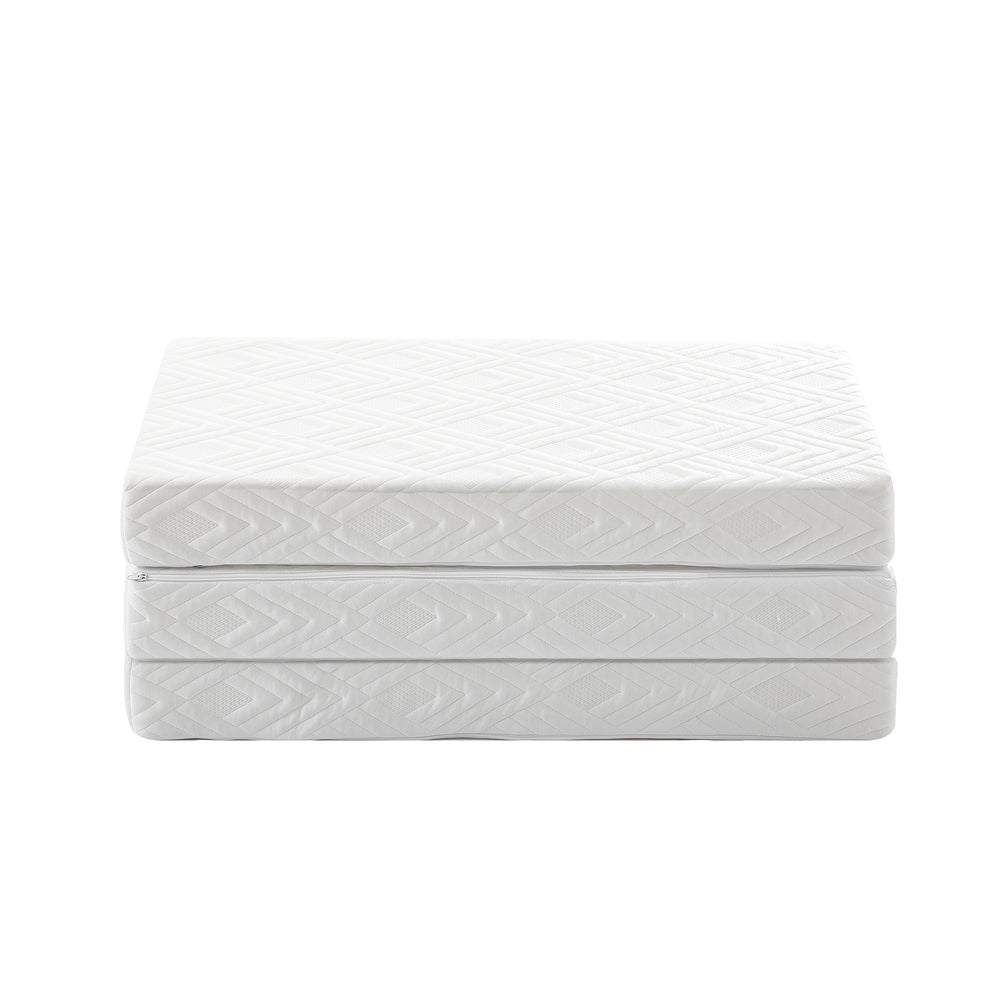 Folding Mattress 3-Fold Foldable Foam White