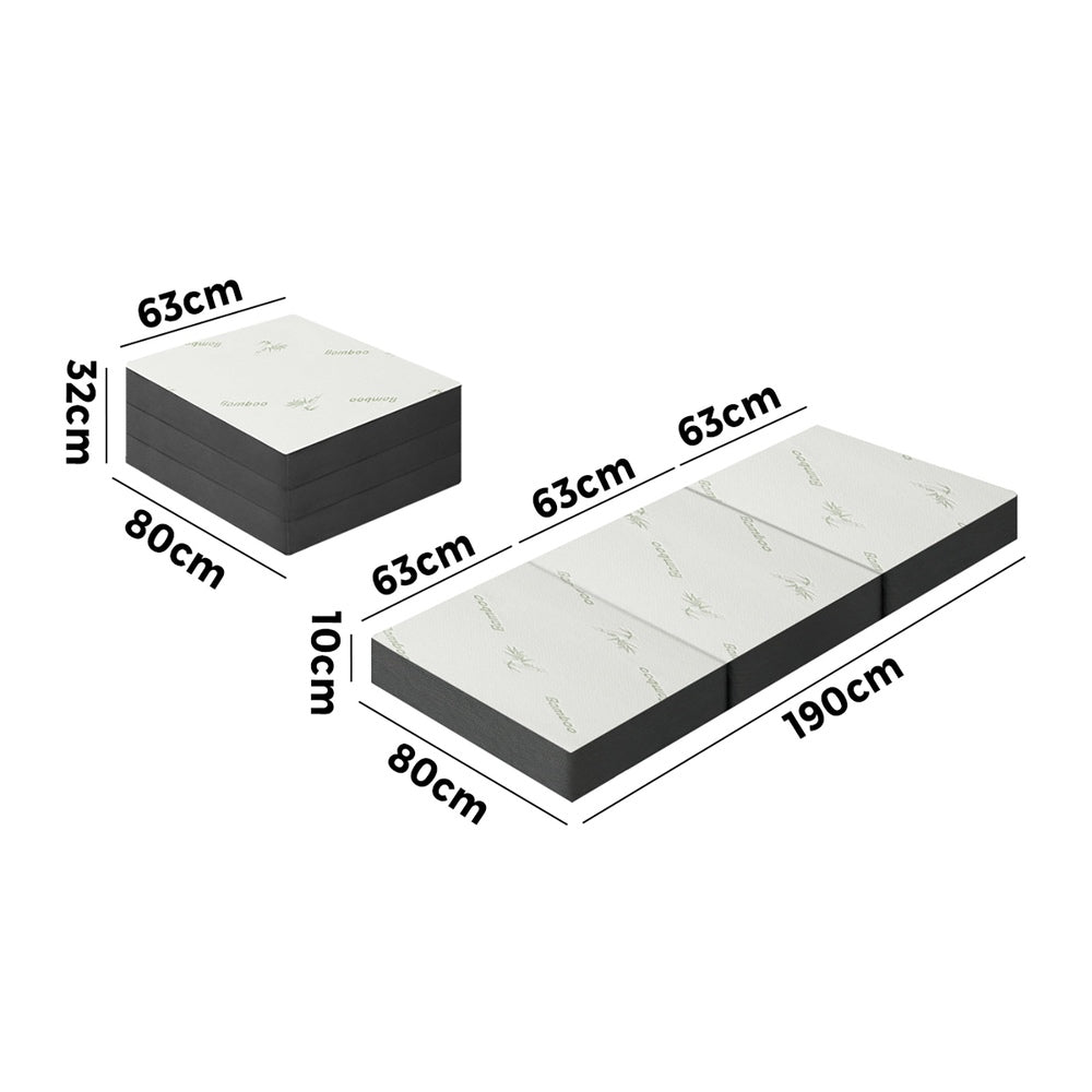 Folding Foam Mattress Trifold Sleeping Mat Single