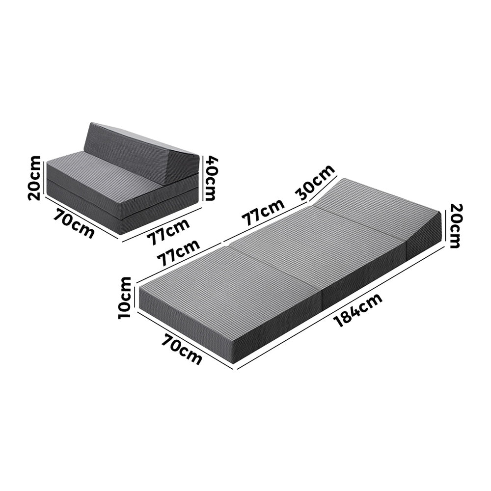 Foldable Mattress Trifold Cushion Single