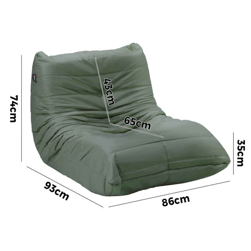 Floor Sofa Lazy Couch Beige/Brown/Green/Grey Polyester