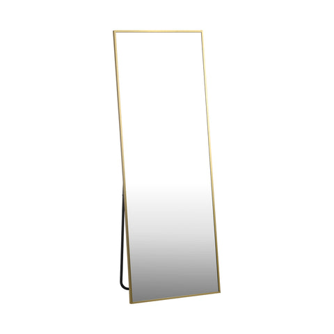 Full Length Mirror Rectangle Free Standing Black/Natural/Gold