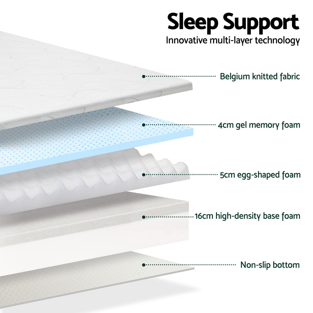 Indulge in Comfort with a Single 25cm Cool Gel Memory Foam Bed