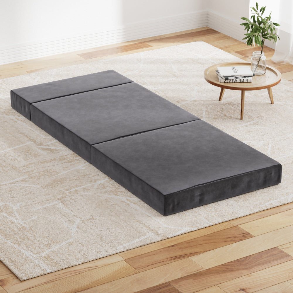 Foldable Mattress Folding Foam Bed Mat Single Grey