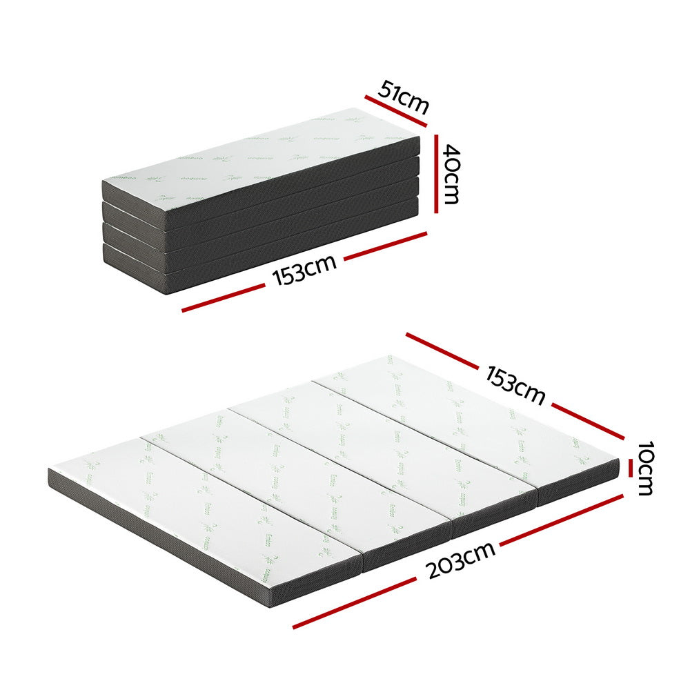 Foldable Mattress Folding Foam Queen Bamboo