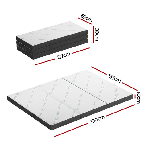 Foldable Mattress Folding Foam Double Bamboo