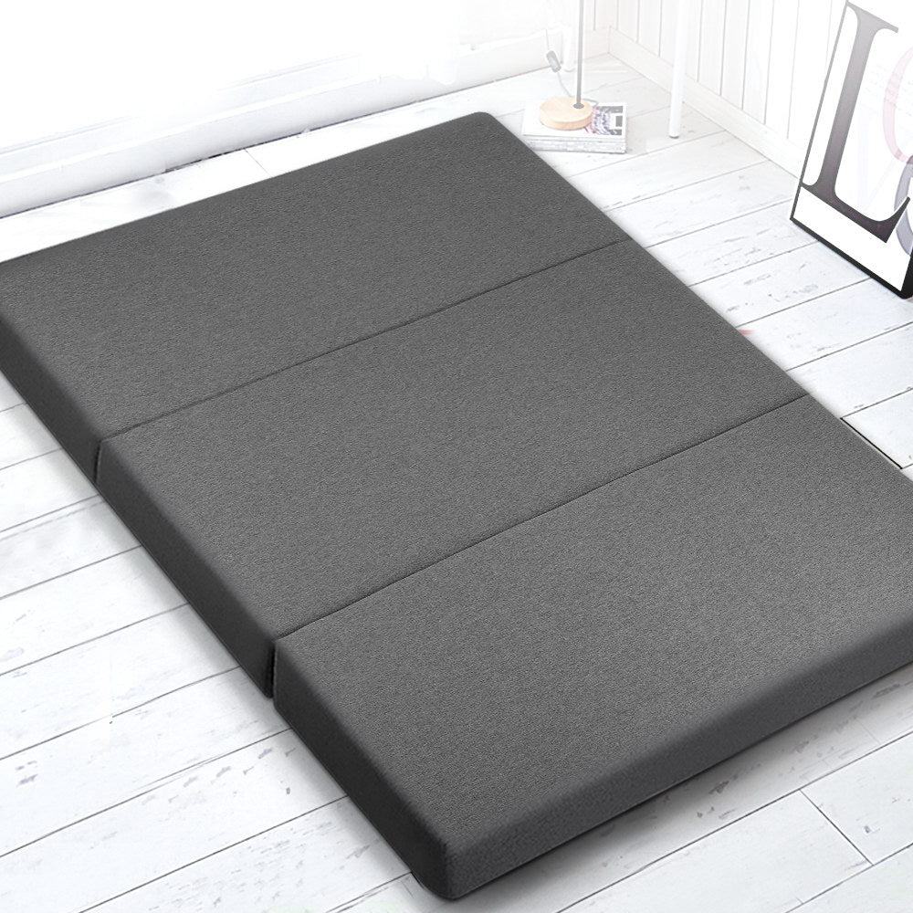 Foldable Mattress Folding Foam Double Grey