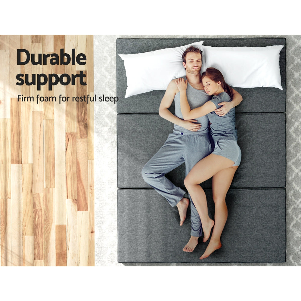 Foldable Mattress Folding Foam Queen Grey