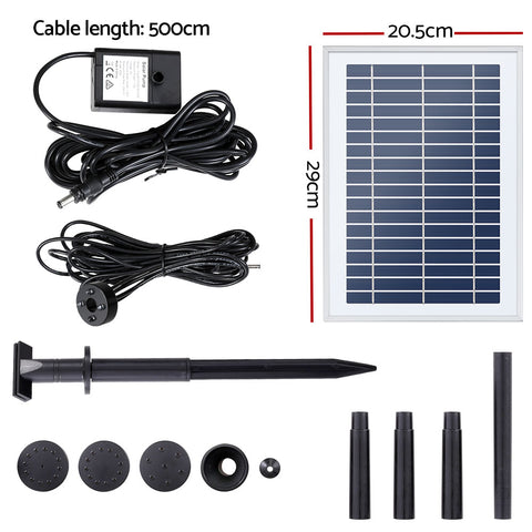 Solar Pond Pump with LED Lights & Battery