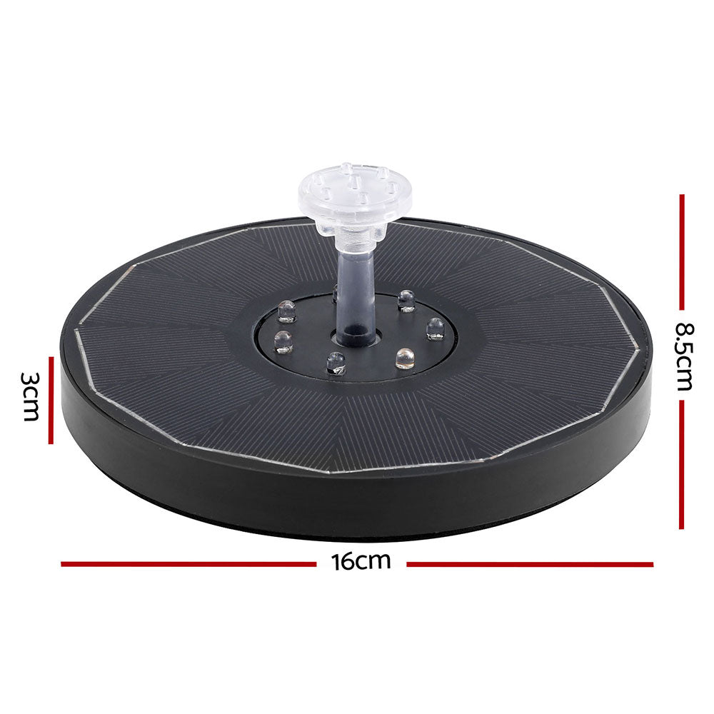 Floating Solar Pond Water Fountain Pump Outdoor Fountains LED Light