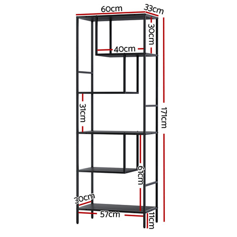 Bookshelf 5 Tiers Rhys Black