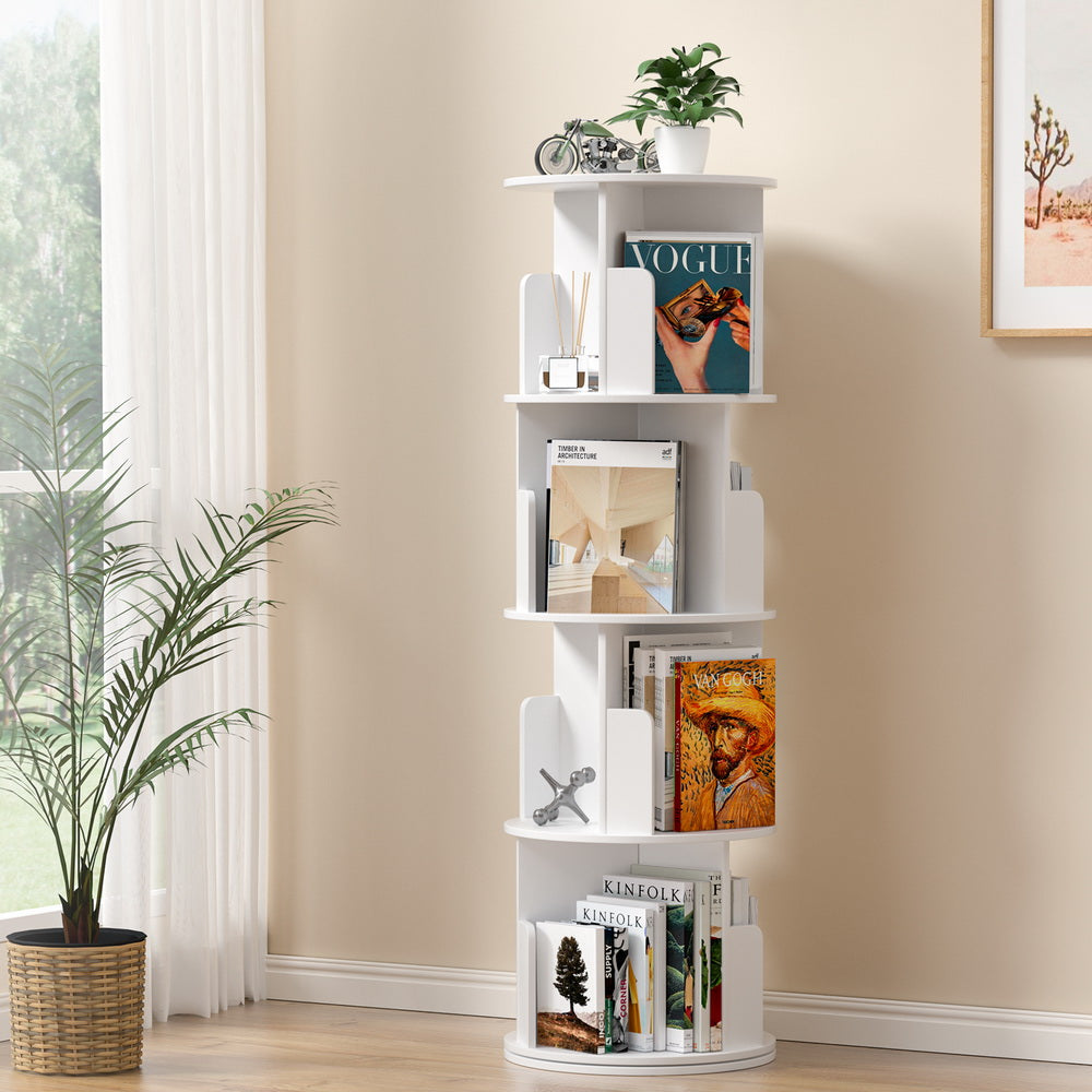 Bookshelf 4 Tiers Edie White