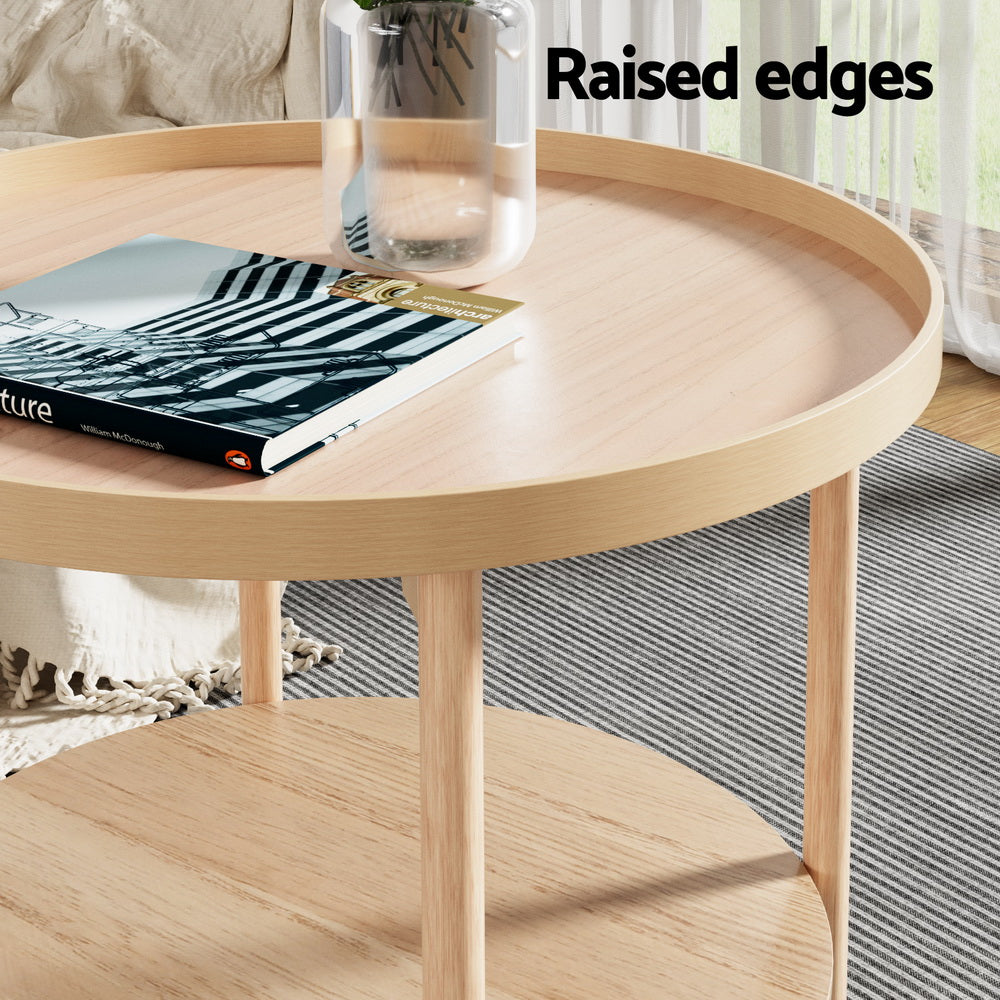 Coffee Table Side Table Round 70Cm