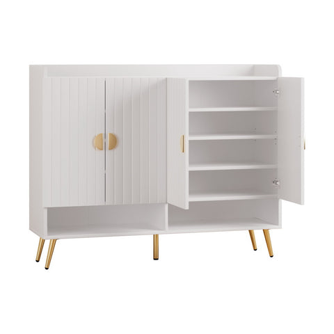 Shoe Rack Cabinet 5 Tiers 30 Pairs White