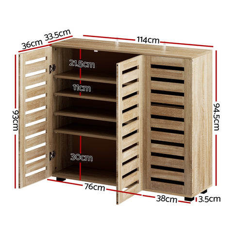 Shoe Rack Cabinet 30 Pairs Adjustable Shelf