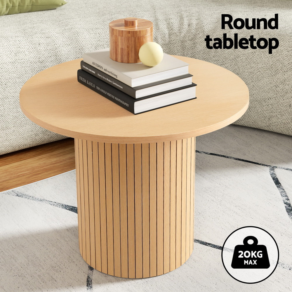 Coffee Table Round Fluted