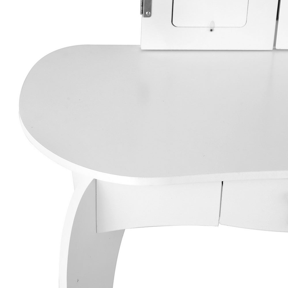 Chic Kids Vanity Table with Chair - White