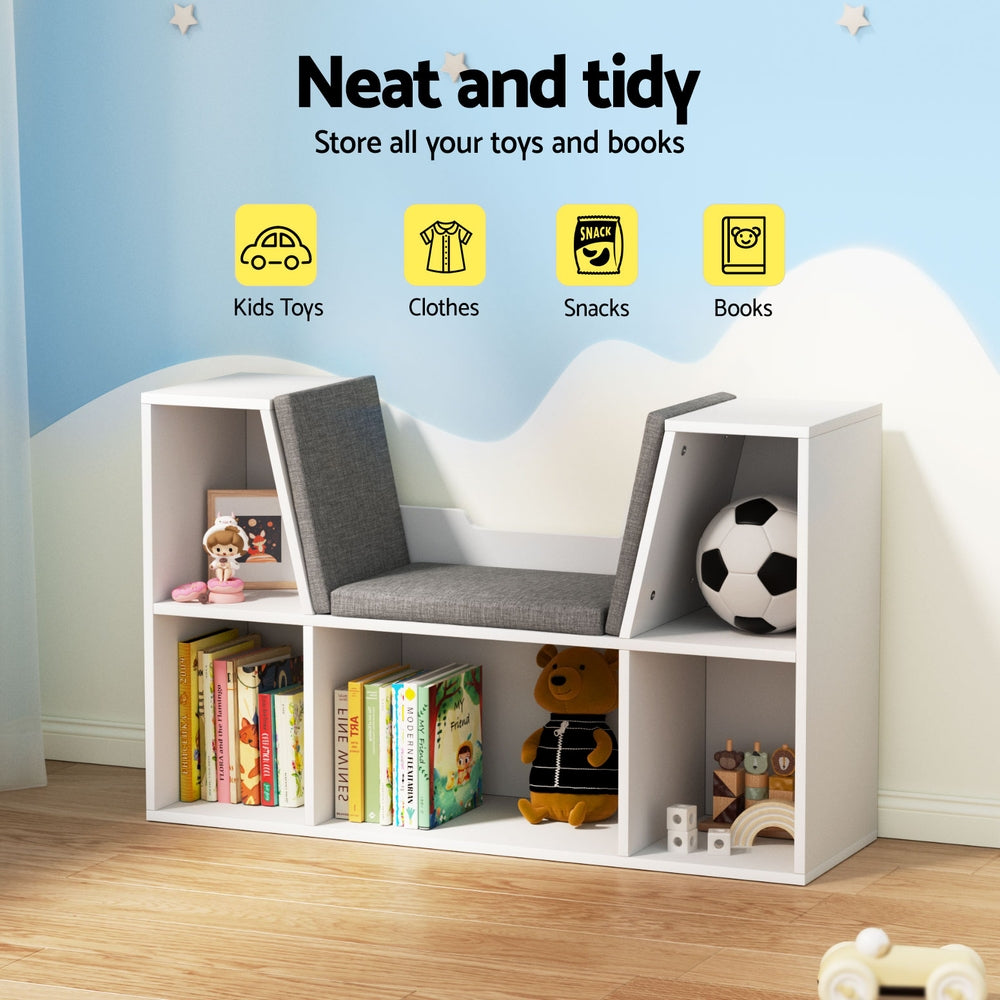 Kids Bookshelf with Toy Storage - Modern Organizer