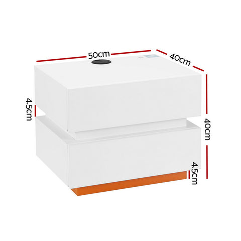 Smart Bedside Table LED Wireless Charging Ada