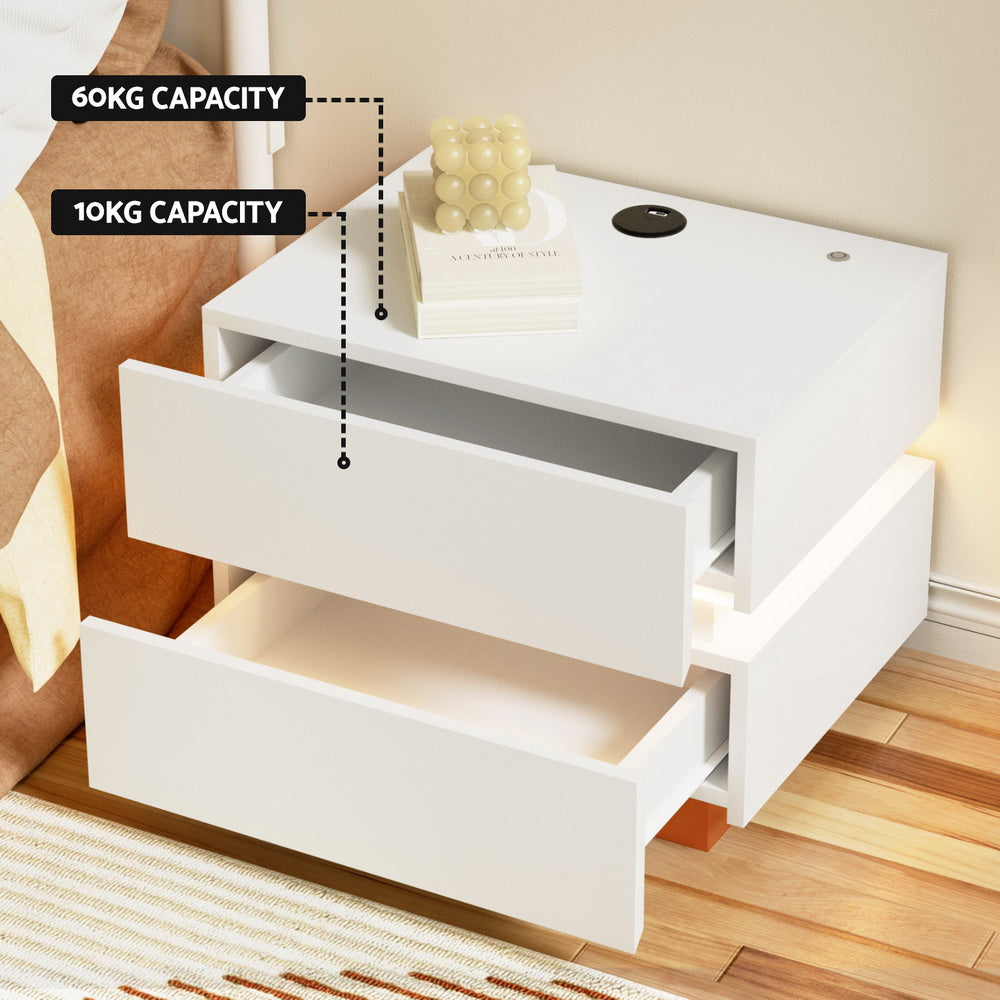 Smart Bedside Table LED Wireless Charging Ada