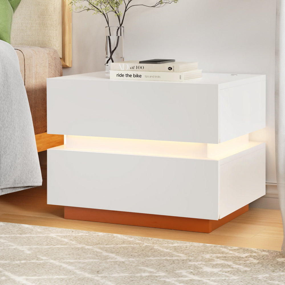 Smart Bedside Table LED Wireless Charging Ada