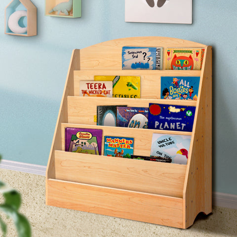 5 Tiers Kids Bookshelf Magazine Shelf Organiser Bookcase Display Rack