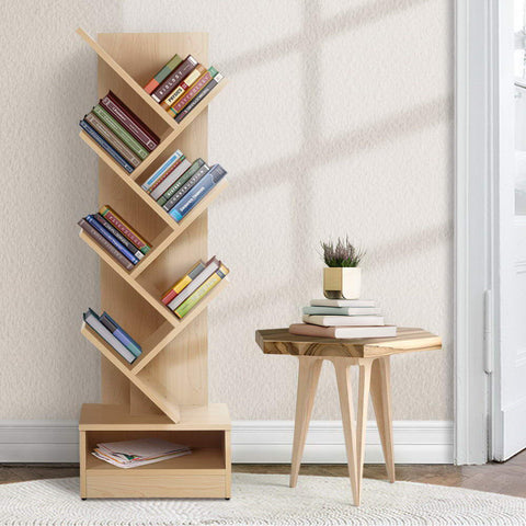 Tree Bookshelf 7 Tiers - Echo Oak