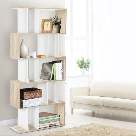 Bookshelf 5 Tiers - Rita White And Oak