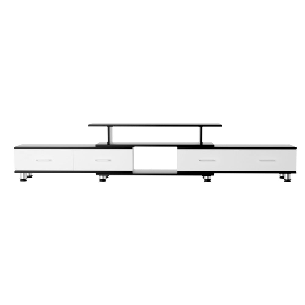 Extendable TV Cabinet Entertainment Unit - White